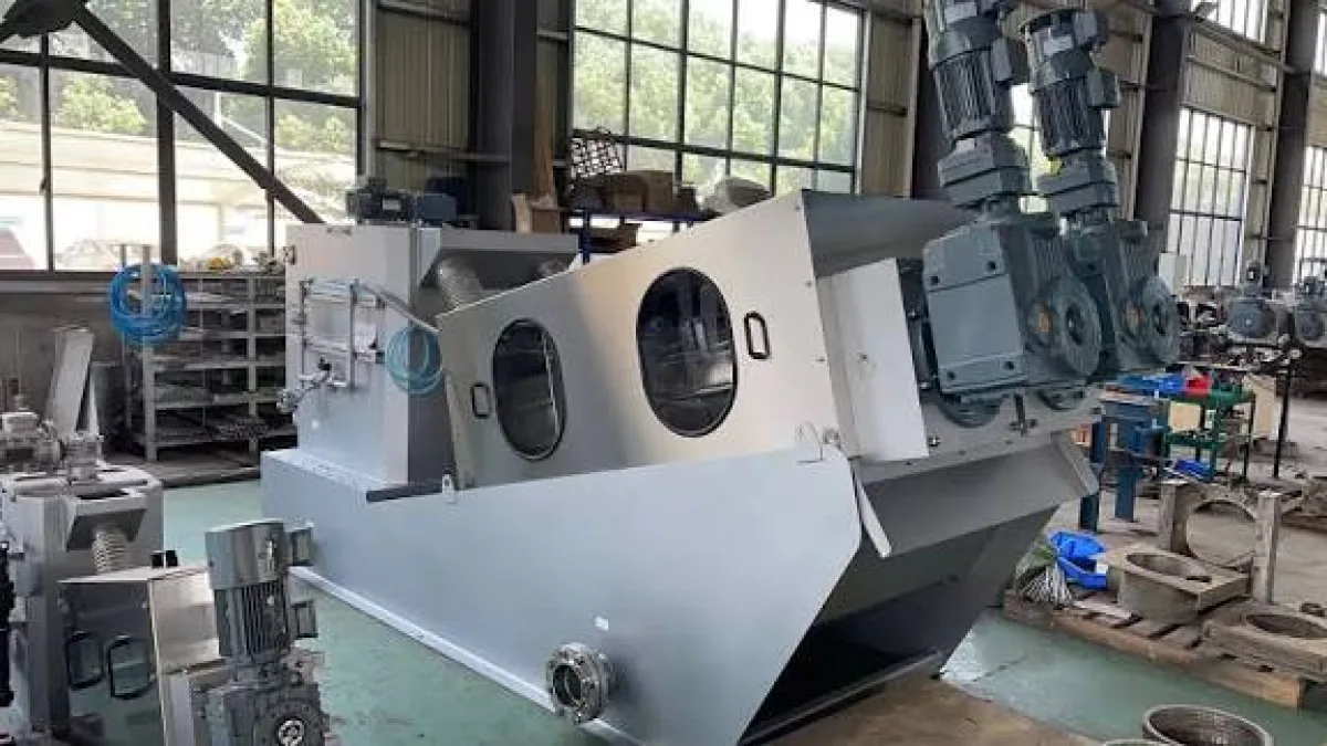 Mesin Screw Press Dewatering HYDROVIA untuk pengolahan air limbah industri
