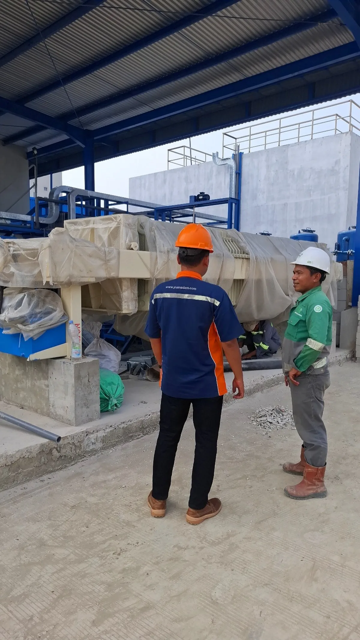 Filter Press untuk IPAL industri dalam proses dewatering sludge
