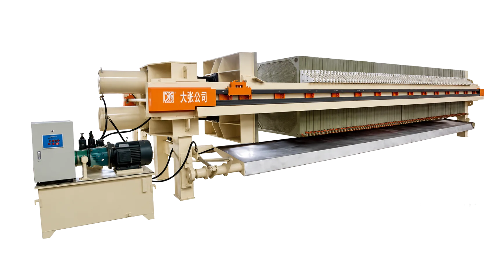 Mesin Filter Press Semi Automatic Panel PLC Touchscreen dan Plate Shifter Hydrovia